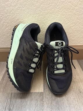 Merrell Antora 2 Running Shoes Navy Aqua 8.5 Women’s Gym